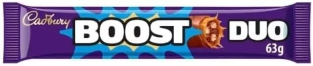 3 x Boost Duo Chocolate Bar 63g Delicious Tasty And Twisty