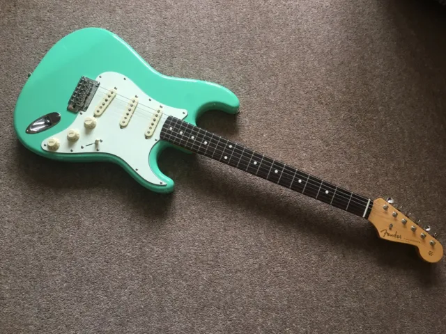 Fender Japan Hybrid '60s Stratocaster Surf Green MIJ , Eric Johnson pups Gigbag