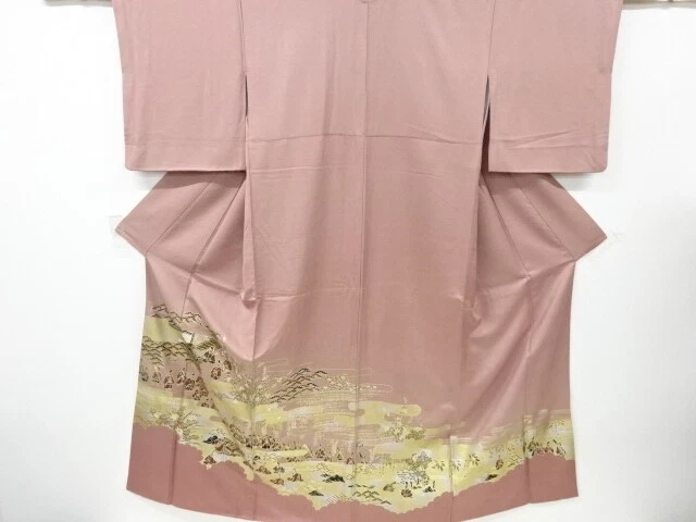 6809245: Japanese Kimono / Vintage Iro-Tomesode / Kinsai / People In The Past