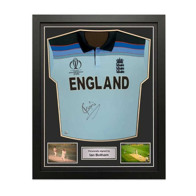 Lord Ian Botham Signed ODI England Cricket Shirt. Standard Frame