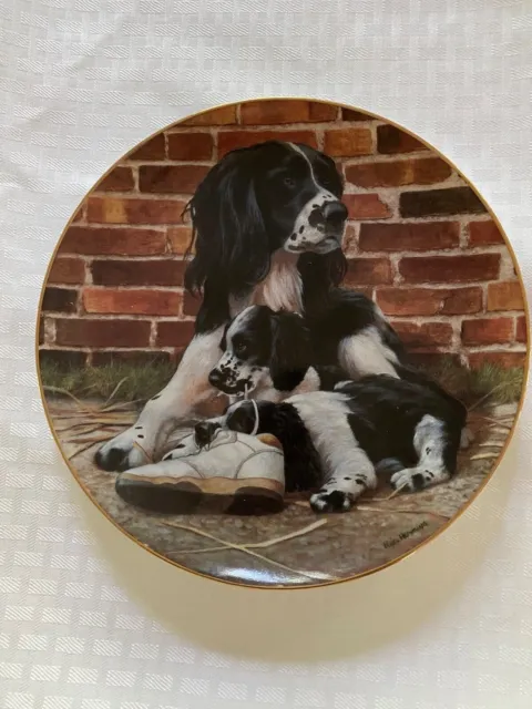 HTF 8“ Plate SOUL MATES Franklin Mint Dogs Nigel Hemming