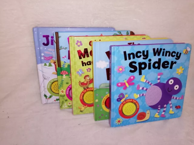 Interactive Early  Learning  Button Sound Baby Toddler play Books set of 5 books