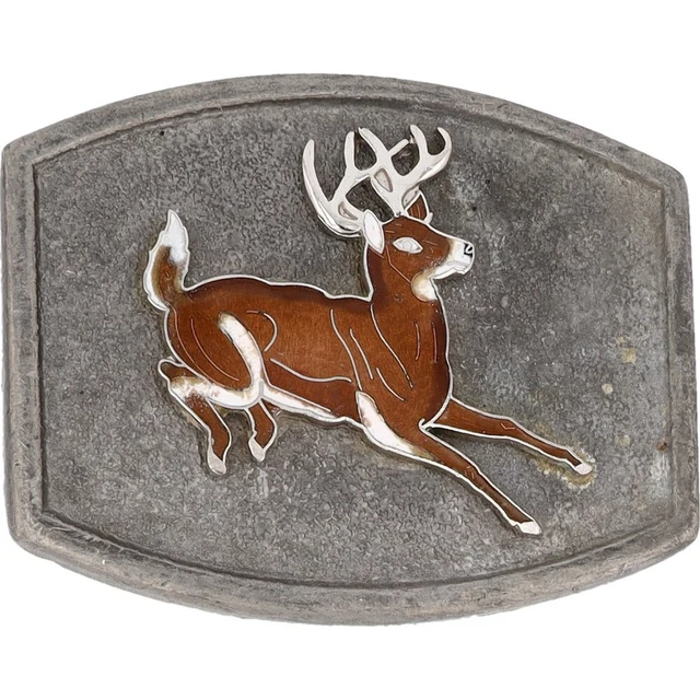 Buck Venado de Cola Blanca Ciervo Cazador Caza Vaquero Regalo 1970s Vintage Belt