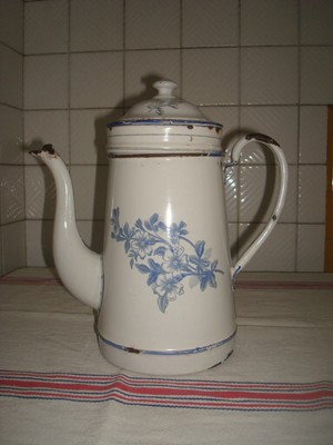 Cafetière Très Ancienne decor Breton HENRIOT Quimper 
