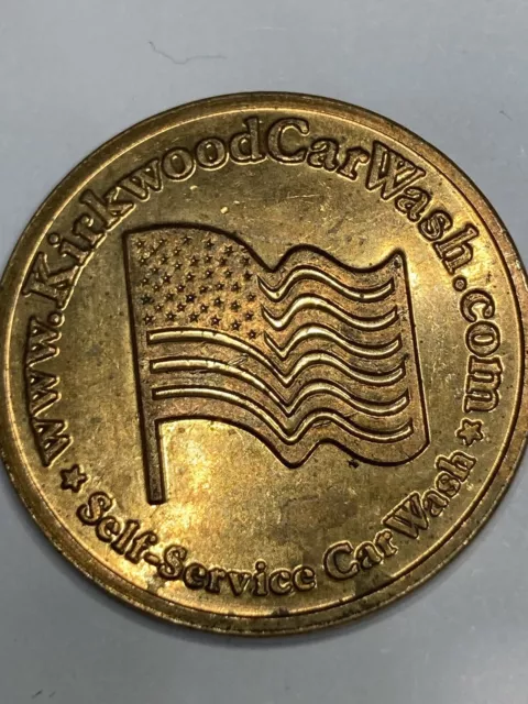 KIRKWOOD CAR WASH TOKEN ATLANTA GEORGIA HONOR THY AUTO OBSOLETE #bt1