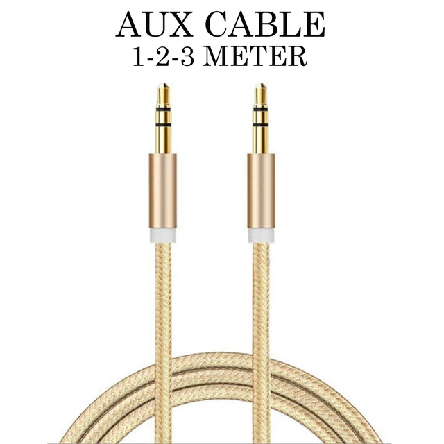 Headphone Aux Cable Audio Lead 3.5mm Jack to Jack Stereo PC Car Male 1M to 3M