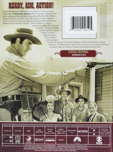 GUNSMOKE SERIE COMPLETA Temporada 1 2 3 4 1-4 - 24 DVD SEALED BOX SET ...