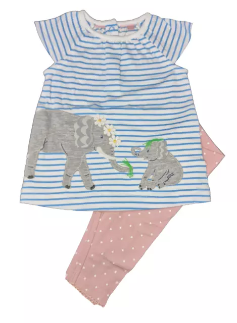 Girls Baby Outfit Leggings and Tunic Set Ex Boden Elephant Applique NEW 0-18 M