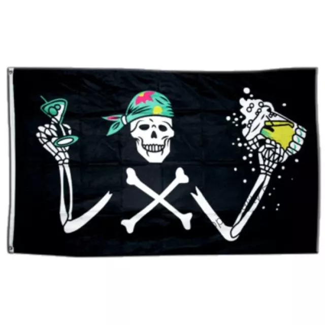 Pirate Party Flag Large Beer Cocktails Pirates Flag 150 x 90cm