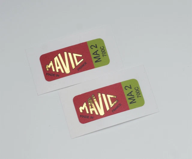 mavic ma 2 700c decal sticker metalic gold road rim to campagnolo or shimano hub