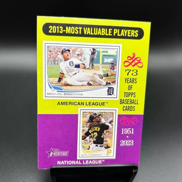 2024 TOPPS HERITAGE 206 2013 Most Valuable Players Cabrera McCutchen