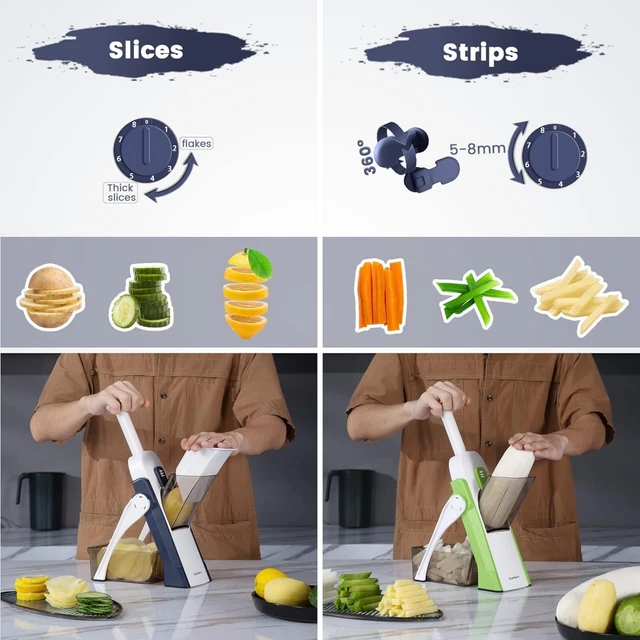 SAFEST MANDOLINE VEGETABLE Slicer, Potato Chip Cutter, multifunctional