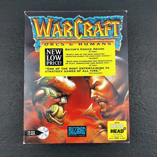 WARCRAFT ORCS & Humans MS-DOS CD-ROM BIG BOX Jeu PC 1994 EUR 113,42 ...