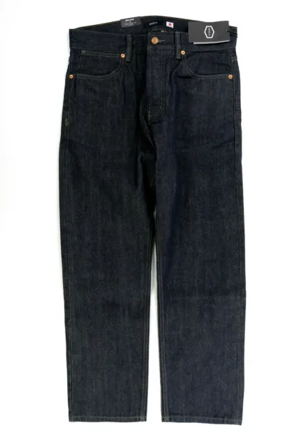 RVCA Men's Japanese Selvedge Denim 30 x 28 Modern Straight Jeans New Dawn $230