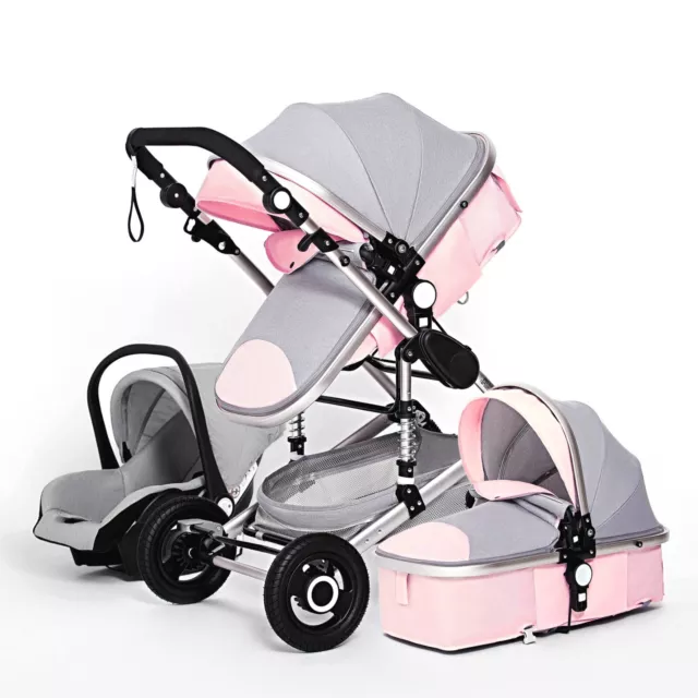 Trio Rosa Passeggino Modulare 3in1 Telaio allumino-Ovetto-Carrozzina2in1 +OMAGGI