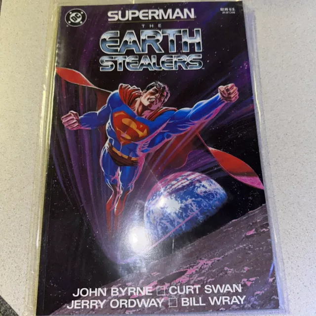 Superman: The Earth Stealers ( DC Comics 1988) Graphic Novel JOHN BYRNE TPB nm
