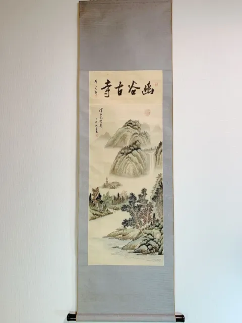 HANGING SCROLL CHINESE ART Painting calligraphy Hand Paint kakejiku #128