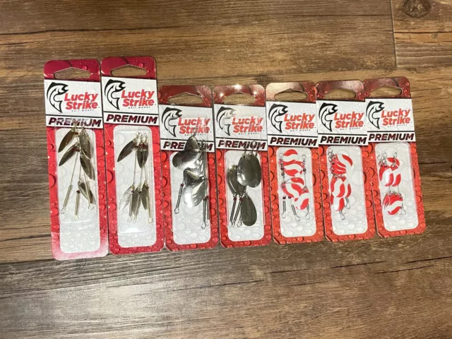 LUCKY STRIKE DOUBLE Spinner Fishing Lures - Lot of 7 Packs (21 Spinners  Total) $29.51 - PicClick