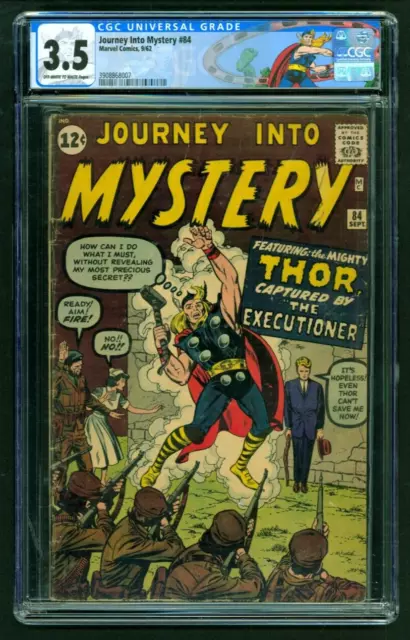 Journey Into Mystery #84 CGC 3.5 1962 2nd app Thor, 1st app Jane Foster