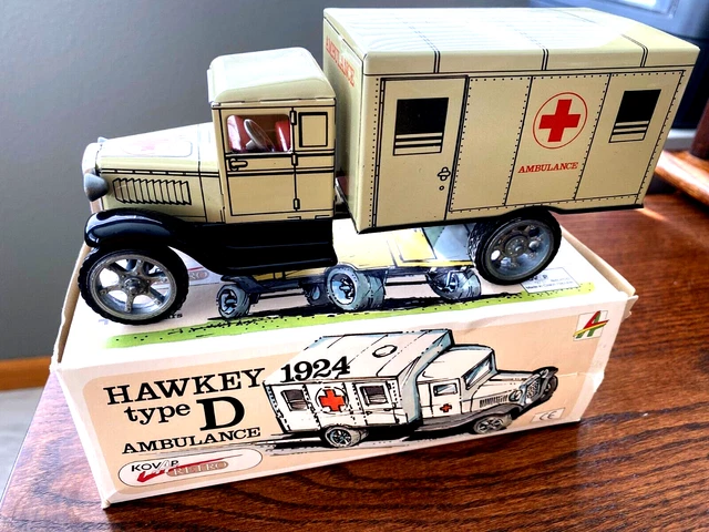 NIB VINTAGE KOVAP Retro Hawkey 1924 Type D Tin Ambulance