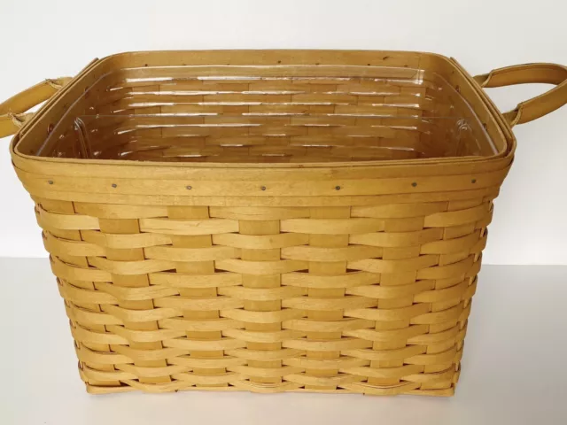 Longaberger 2001 Newspaper Basket Plastic Protector Insert COUNTRY FARMHOUSE