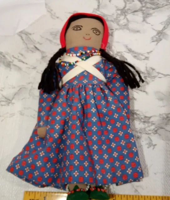 Handmade Eastern Cherokee Native American Doll With Baby & Jewelry Unknown SEE