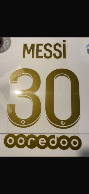 Messi 30 (flocage ligue 1 Uber Eats) – 21/22 PSG Extérieur