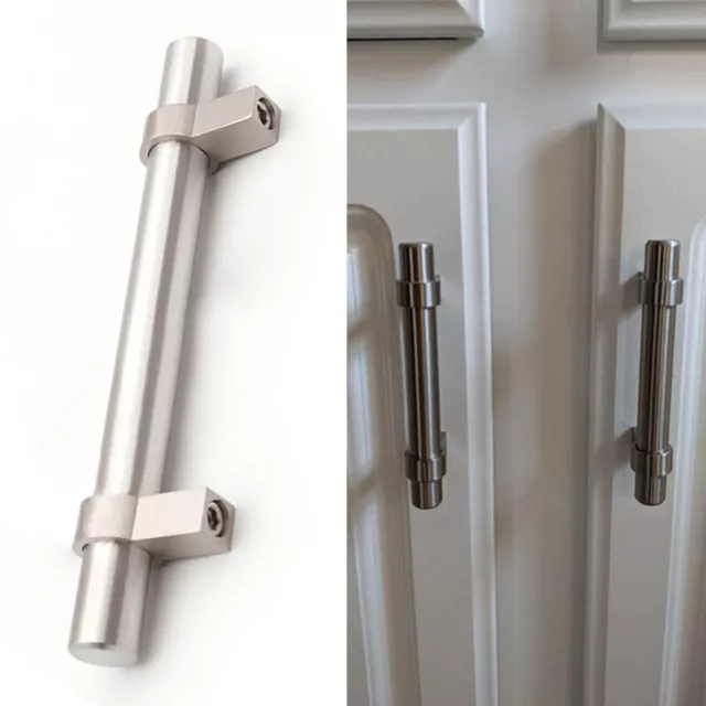 25 Pack Lot Stainless Steel Kitchen Cabinet Drawer Door Handles T Pull Hardware