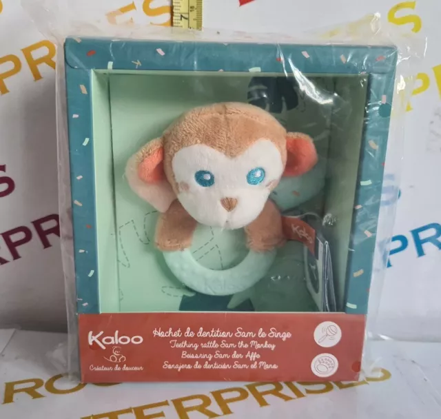 Kaloo Jungle - Sam The Monkey Teething Rattle Baby Toy NEW