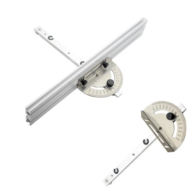 Maglia righello angolare regolabile per seghetto da tavolo per lavorazione del legno con guide in ossido di alluminio