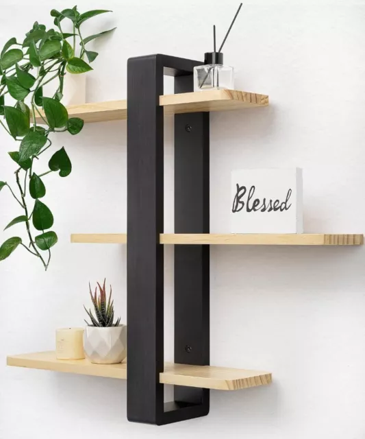 Floating Shelves for Wall Mounted Shelving Unit All Pine Wood 50CM,SUMGAR