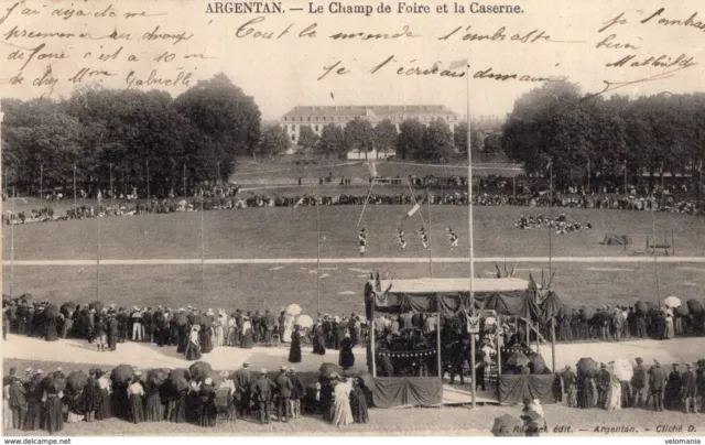 S4764 cpa Argentan - the Fairground and the Barracks