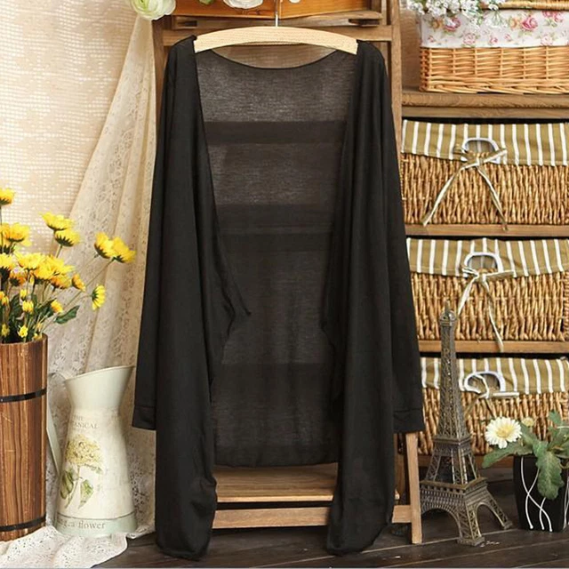 Summer Women Long Thin Cardigan Sun Protection Clothing Tops C