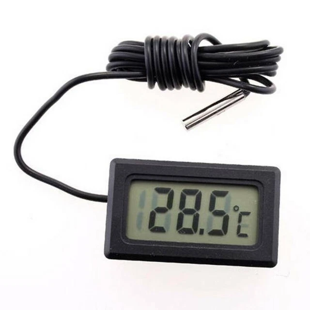 Durable Haute Qualité Capteur Thermomètre LCD Étanche Pile Bouton 2 Mètre