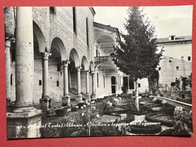 Cartolina - Praglia ( Teolo ) - Abbazia - Giardino e Loggetta del Fogazzaro 1964