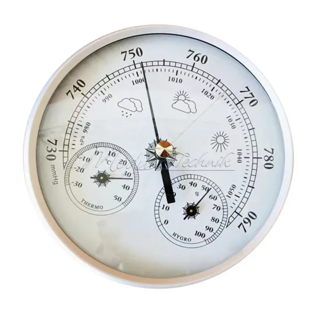 3-in-1 Hanging Temperature Humidity Barometer Home Garden Pointer Thermometer