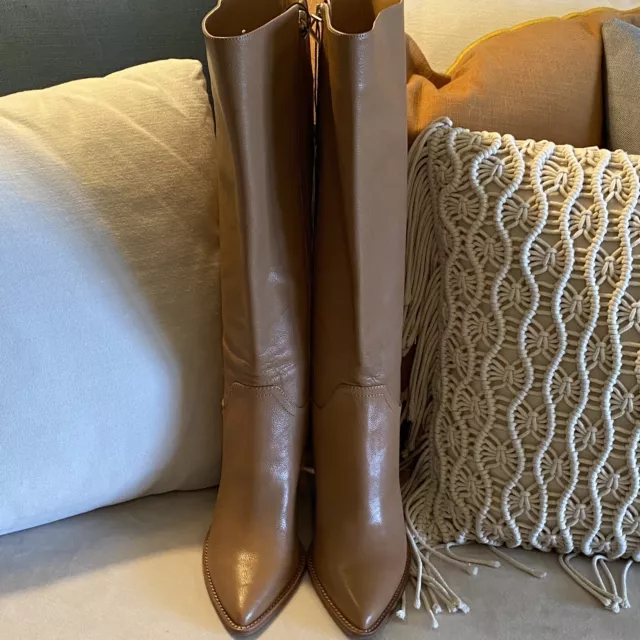 Beautiful Vince Camuto 10W Soft Caramel/Brown Tall Leather High Heal Boots