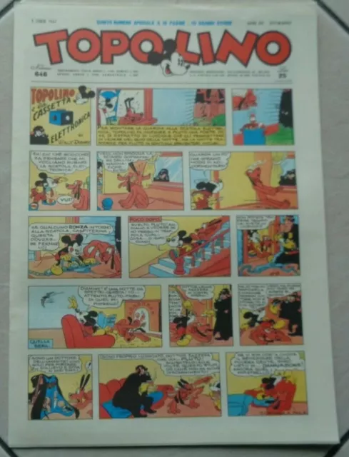 Topolino Il Giornale N°646 Anno Xvi Settimanale Del 5 Luglio 1947 Anastatica