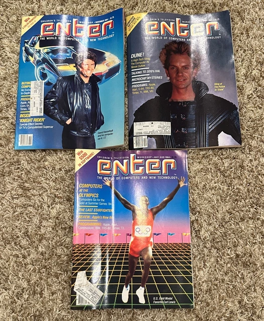 ENTER THE WORLD Of Computers Magazine July/Aug 1984 Nov Dec Lot of 3 £ ...