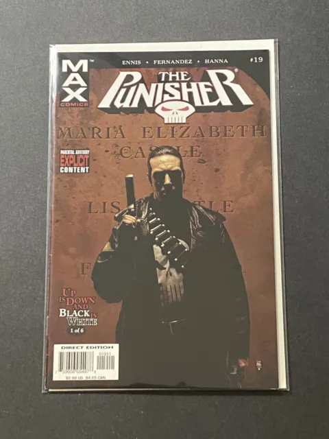 Marvel Comic Book The PUNISHER: Up is Down and Black is White #19