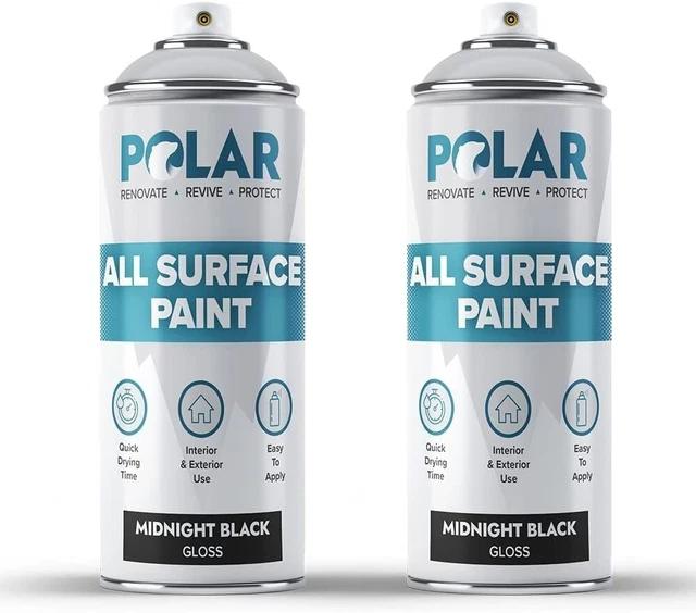 2 X Polar Designers finitura su tutte le superfici vernice spray ad asciugatura rapida interno esterno