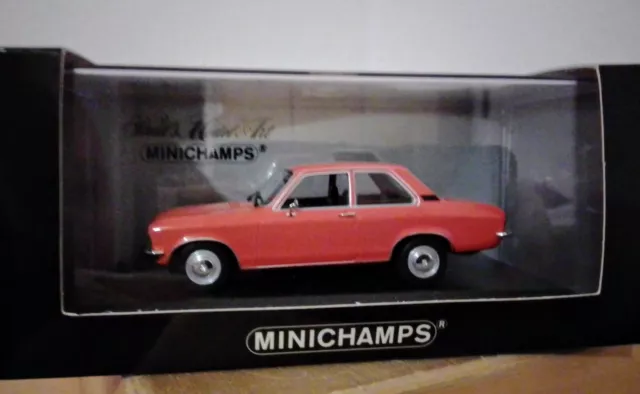 Opel Ascona A, 1970, Minichamps, 1:43, rot-orange, OVP, neuwertig, Limitiert.