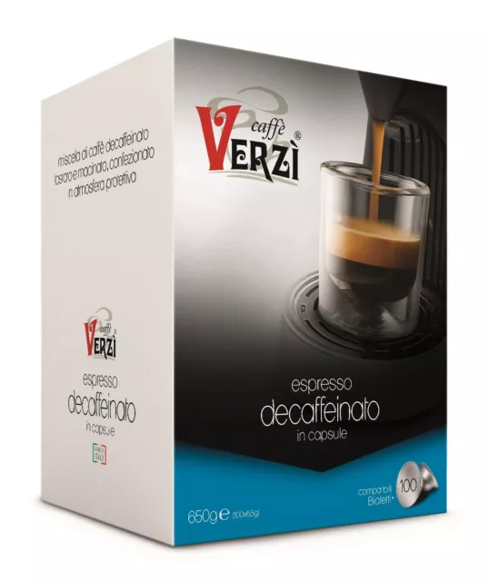 100 Capsule Cialde Dek Caffè Verzi Compatibili Bialetti Miscela Decaffeinato