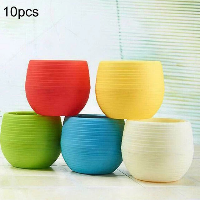 10pcs Set Rond Succulentes Pot Petit Fleur Plante Jardinière Jardin Décor