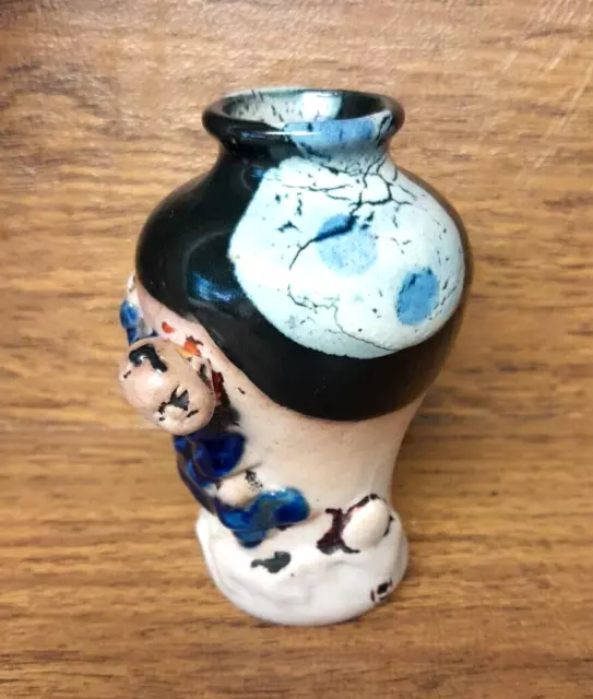 Antique Sumida Gawa Pottery Vase Japanese