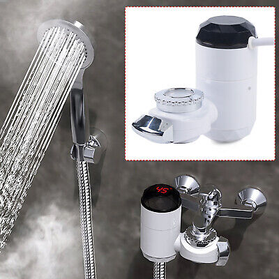LED Elektrisch Durchlauferhitzer Wasserhahn 3000W Sofort Warm Armatur Küche DHL