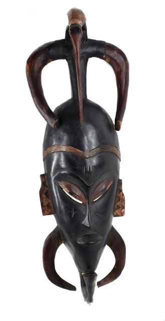 Guro Yaure Portrait Mask Ram Cote d'Ivoire African Art 29 Inch