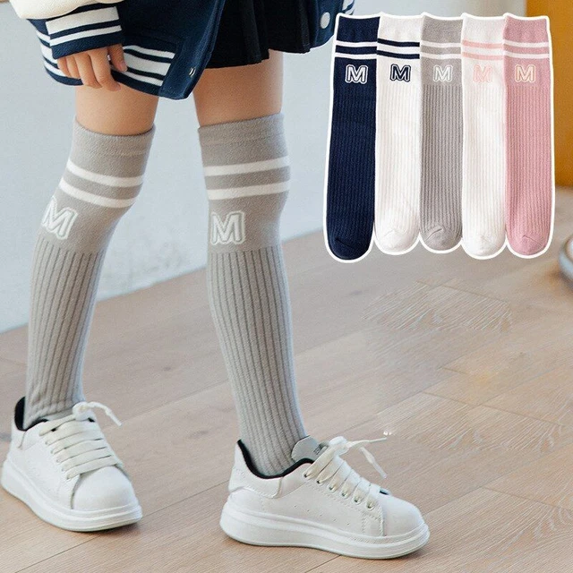 Al Ginocchio Calzino Primavera Autunno Per Bambine SPORTS Calcio Calze Trendy