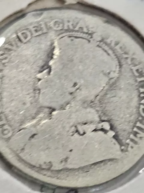 Canada 1917 25 cents .925 Silver George V Quarter Coin