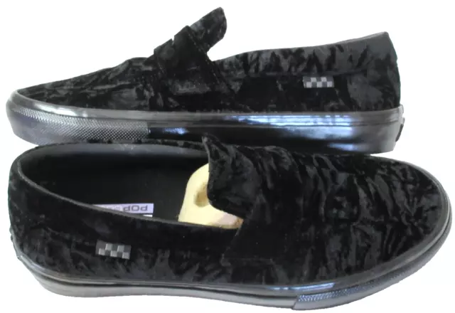 Vans Men's Skate Style 53 Slip On Velvet Black PopCush Shoes Size 9.5 NIB